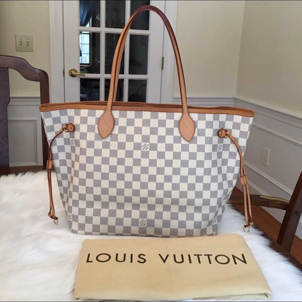 Authentic Louis Vuitton Damier Azur Neverfull MM